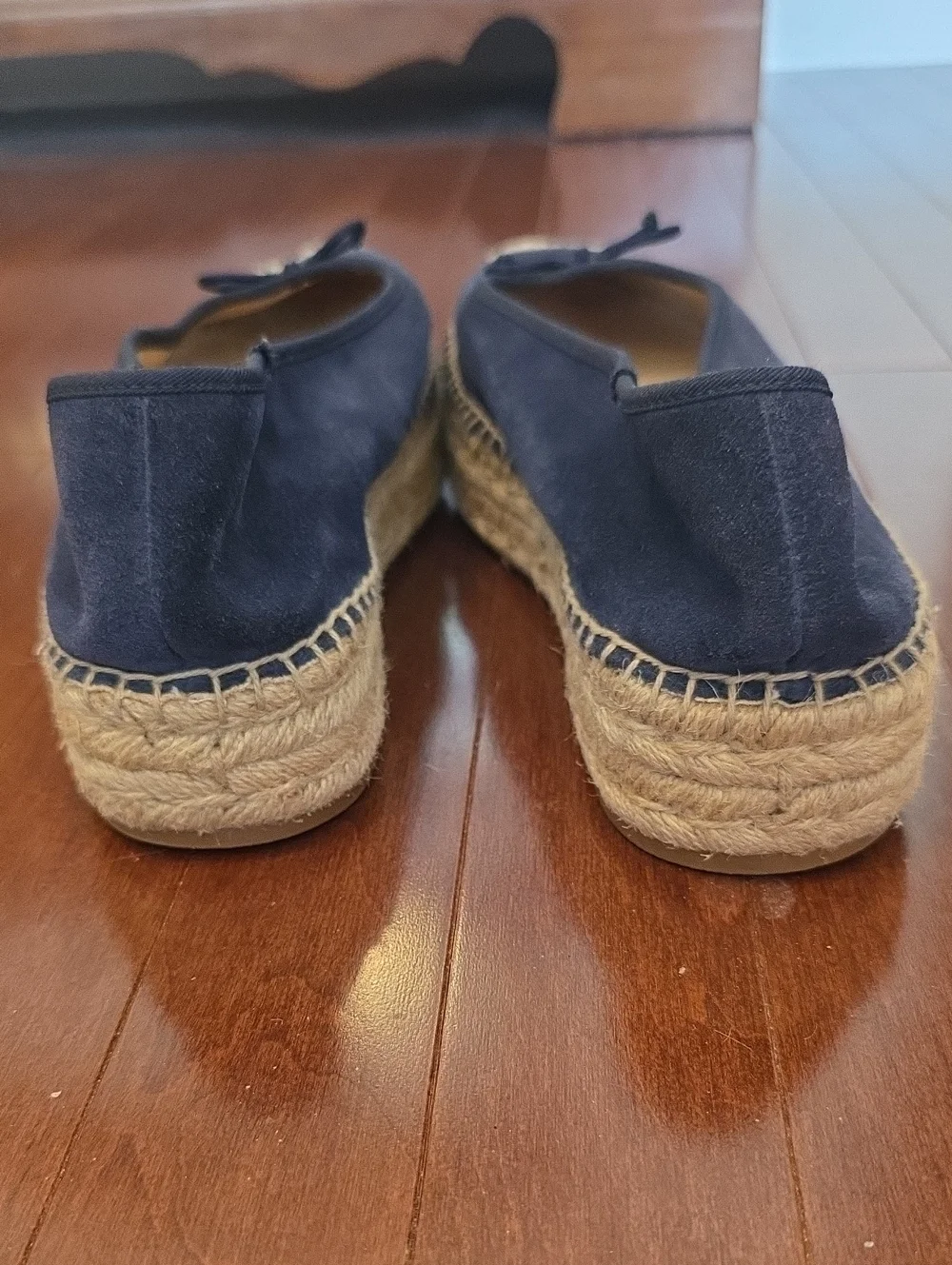Quinn Suede Platform Espadrille Shoes 9